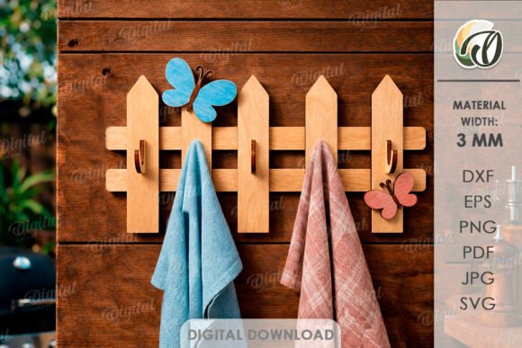 3D Summer Towel Rack Laser Cut