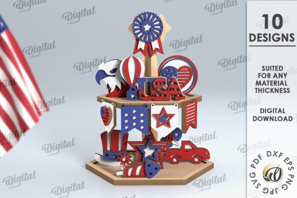 4th of July Tiered Tray Decor Bundle