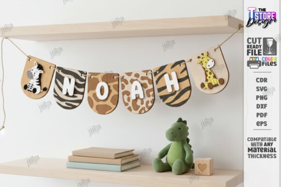 Baby Name Banner Laser Cut | Garland SVG