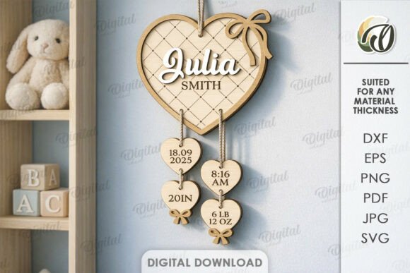 Baby Personalized Stat Sign Laser Cut: Create Unique Keepsakes