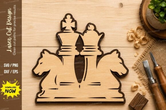 Chess Horse Strategy Laser Cut SVG: A Premium Design File Set