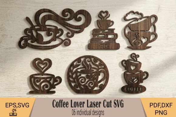 Coffee Lover Laser Cut SVG: Crafting Café-Style Décor