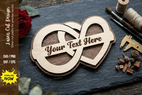 Create Elegant Decor with Double Heart Frame Laser Cut SVG