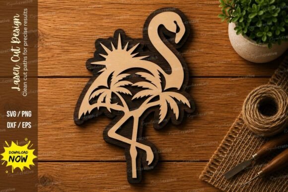 Create with Flamingo Tropical SVG | Beach Laser Cut