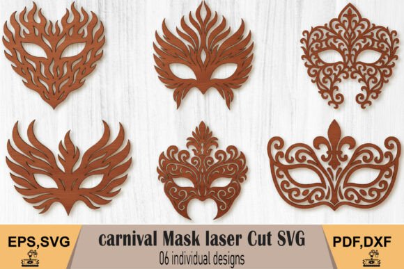 Elegant Masquerade Carnival Mask SVG Designs for Crafting