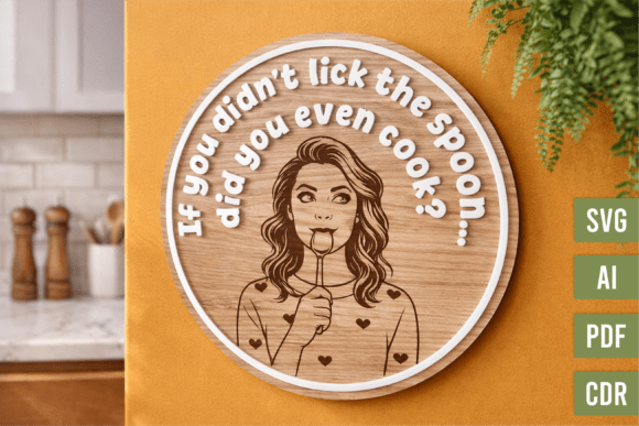 Funny Kitchen Round Sign SVG Wall Art