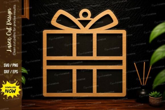 Gift Box Frame Laser Cut SVG Design