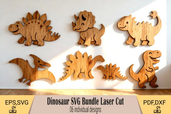 Layered Dinosaur Wall Art SVG: Prehistoric Charm for Modern Decor