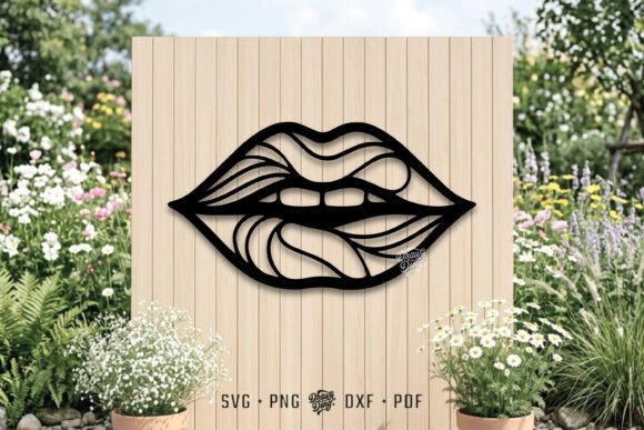 Lips SVG, DXF, Png, Laser Cut File for Creative Projects