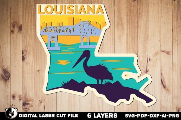 Louisiana SVG: 3D Layered CNC Project for Crafters