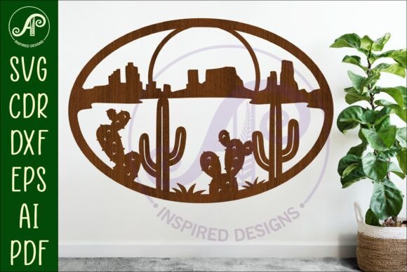 Southwest Desert Wall Art SVG, Monument Design