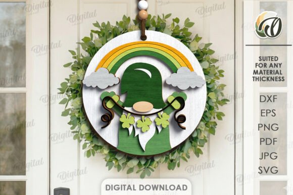 St Patricks Day Round Sign Laser Cut: A Festive Design Asset