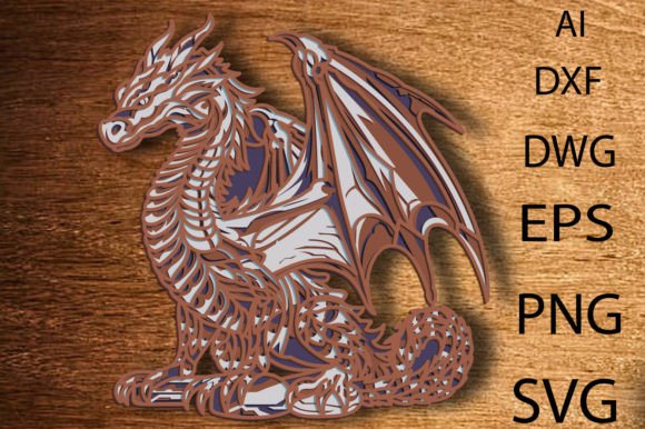 Stunning 3D Dragon Mandala SVG for Laser Cutting & Crafts